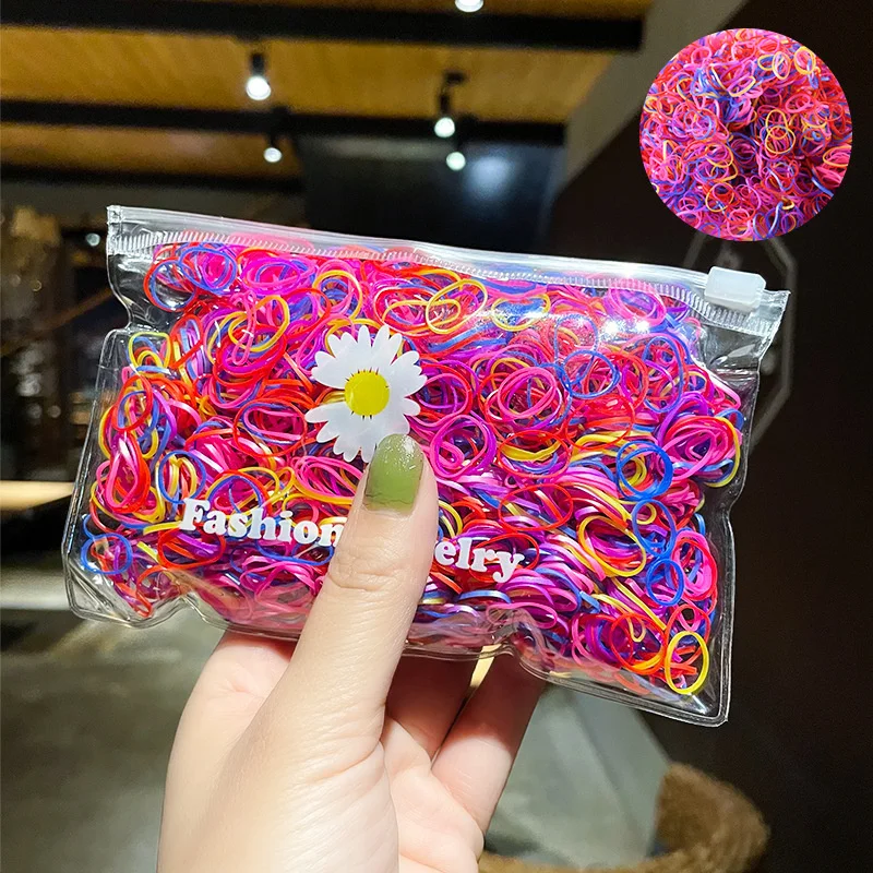 Coloridas pequeñas bandas desechables para el cabello