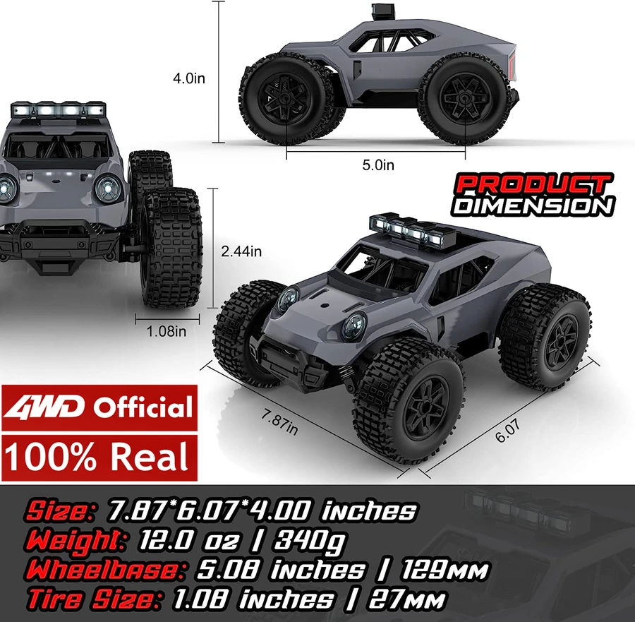 Increíble Vehículo de Competición Todo Terreno a Control Remoto