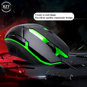 Imagen informativa: Magnífico Ratón Óptico con Cable USB y Luces RGB | Tiendafiable