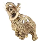 Estatua De Elefante Dorado: Símbolo De Suerte Formidable