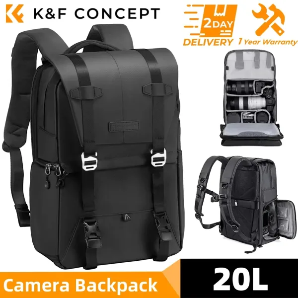 Imagen informativa: Mochila de viaje ergonómica para cámaras: el compañero perfecto para tus aventuras al aire libre con trípode integrado para Sony, Canon y Nikon. | Tiendafiable