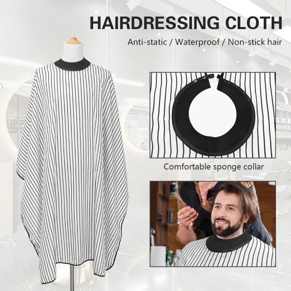 Imagen Informativa: Capa De Peluquero Con Cuello De Esponja | Tiendafiable