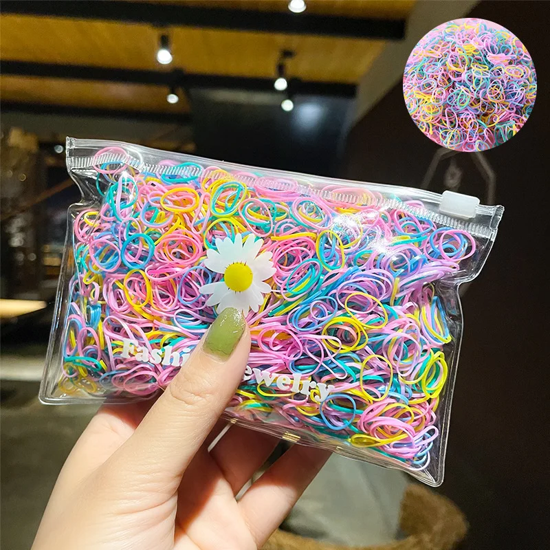 Coloridas pequeñas bandas desechables para el cabello