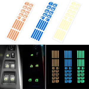 Imagen informativa: Pegatina luminosa para botón de ventana de autos | Tiendafiable