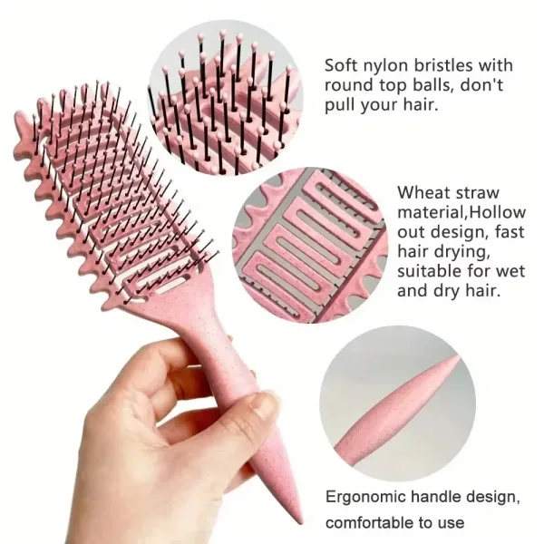 Imagen informativa: Cepillo de peinado Curl Define, cepillo para desenredar, peine de pelo rizado | Tiendafiable