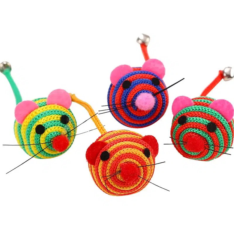 Fascinante Juguete Para Gatos Duradero De Nailon A Rayas