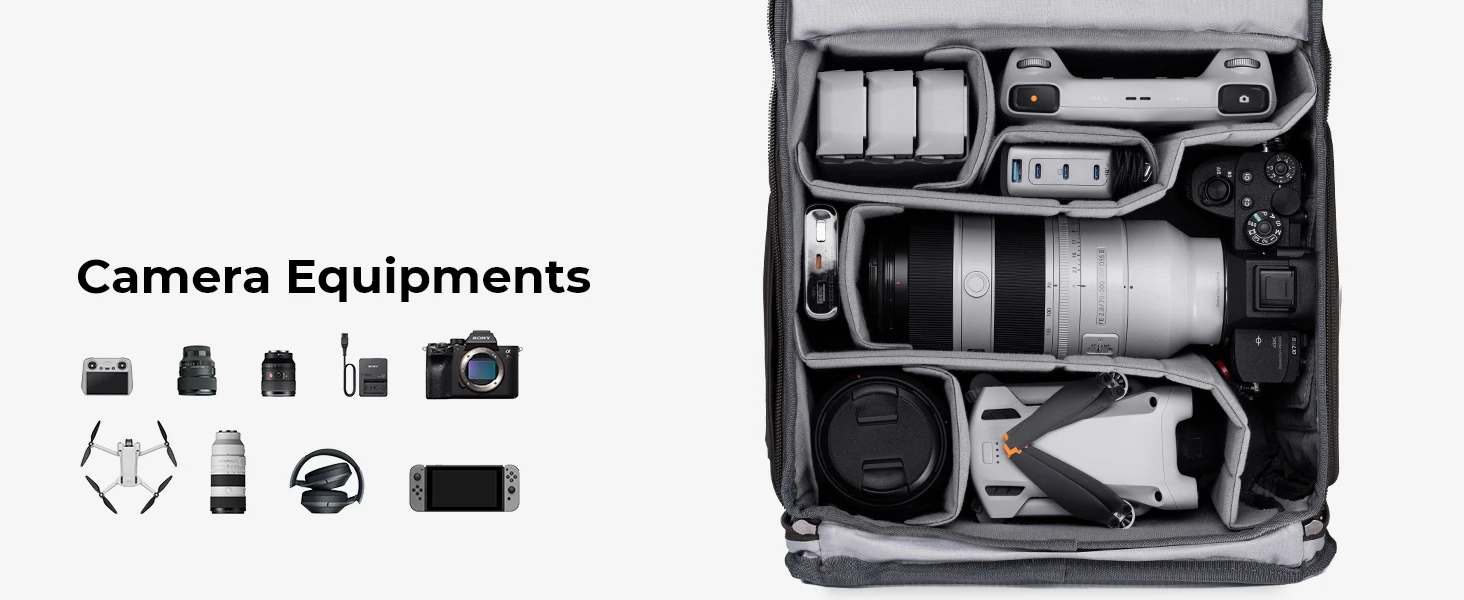 Mochila de viaje ergonómica para cámaras: el compañero perfecto para tus aventuras al aire libre con trípode integrado para Sony, Canon y Nikon.