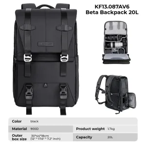 Imagen informativa: Mochila de viaje ergonómica para cámaras: el compañero perfecto para tus aventuras al aire libre con trípode integrado para Sony, Canon y Nikon. | Tiendafiable