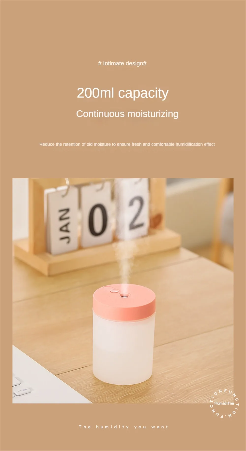 Humidificador de Aire Portátil Ultra Silencioso