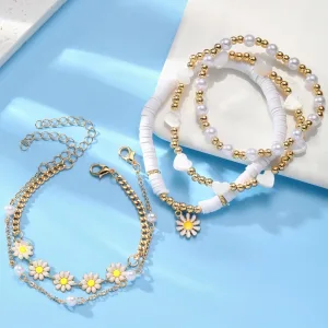 Imagen informativa: Conjunto de pulsera con colgante de flor de Margarita Vintage | Tiendafiable