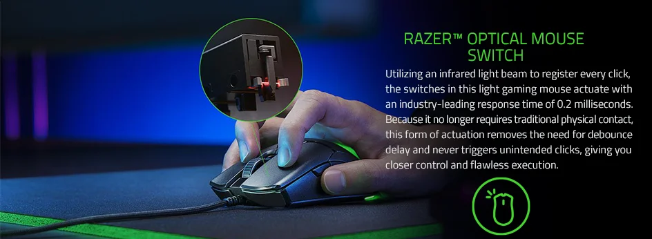 Perfecto Ratón Profesional Gamer Razer y Mejora el Juego