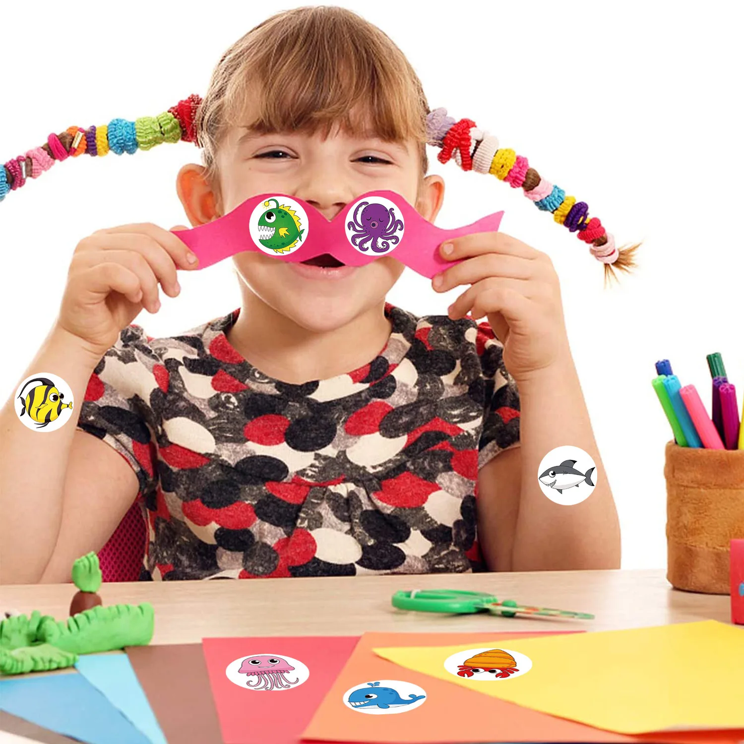 Hermoso Pack De Pegatinas Coloridas Y Divertidas Para Niños