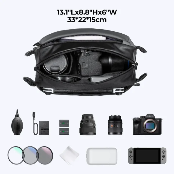 Imagen Informativa: Bolso De Cámara K &Amp; F Concept: Tu Compañero Multifuncional Impermeable Para Fotografía Y Aventuras Con Trípode ¡Todo En Uno! | Tiendafiable