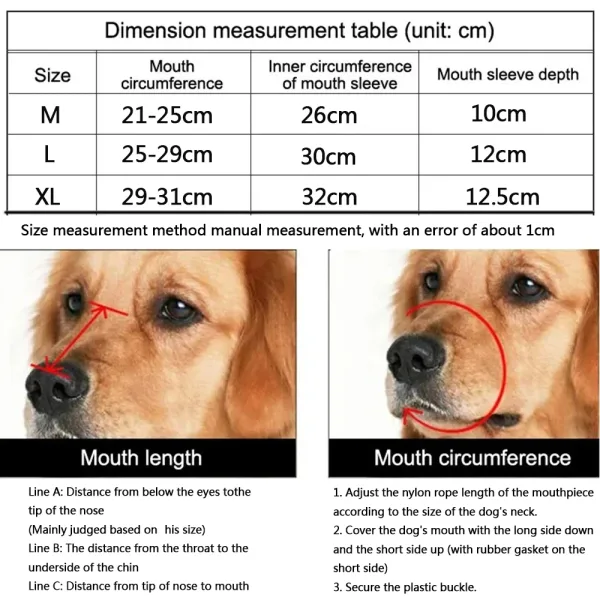 Imagen Informativa: Fascinante Bozal Para Perros Transpirable | Tiendafiable