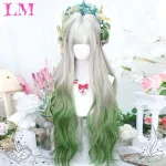 Peluquería De Ensueño: Pelucas Sintéticas Largas Con Flequillo Para Un Look Ondulado Y Feminidad Deslumbrante