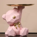 Llavero De Oso Geométrico: Elegancia Esencial