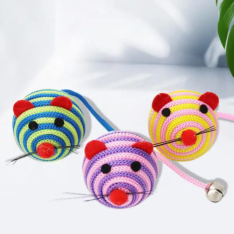 Fascinante Juguete Para Gatos Duradero De Nailon A Rayas