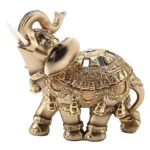 Imagen informativa: Estatua de elefante dorado: símbolo de suerte formidable | Tiendafiable