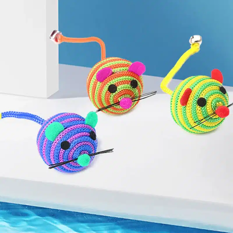 Fascinante Juguete Para Gatos Duradero De Nailon A Rayas