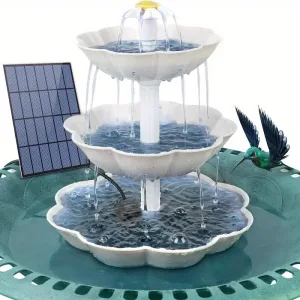 Imagen informativa: Fuente de agua Solar para baño de pájaros para decoración de jardín | Tiendafiable