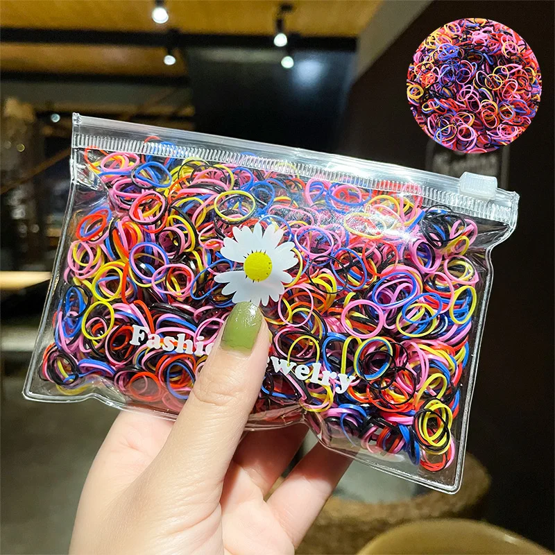 Coloridas pequeñas bandas desechables para el cabello