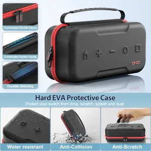 Imagen informativa: Amplia mochila de protección para Nintendo Switch OLED: Estuche portátil impermeable y resistente a arañazos para tus aventuras de juego. | Tiendafiable