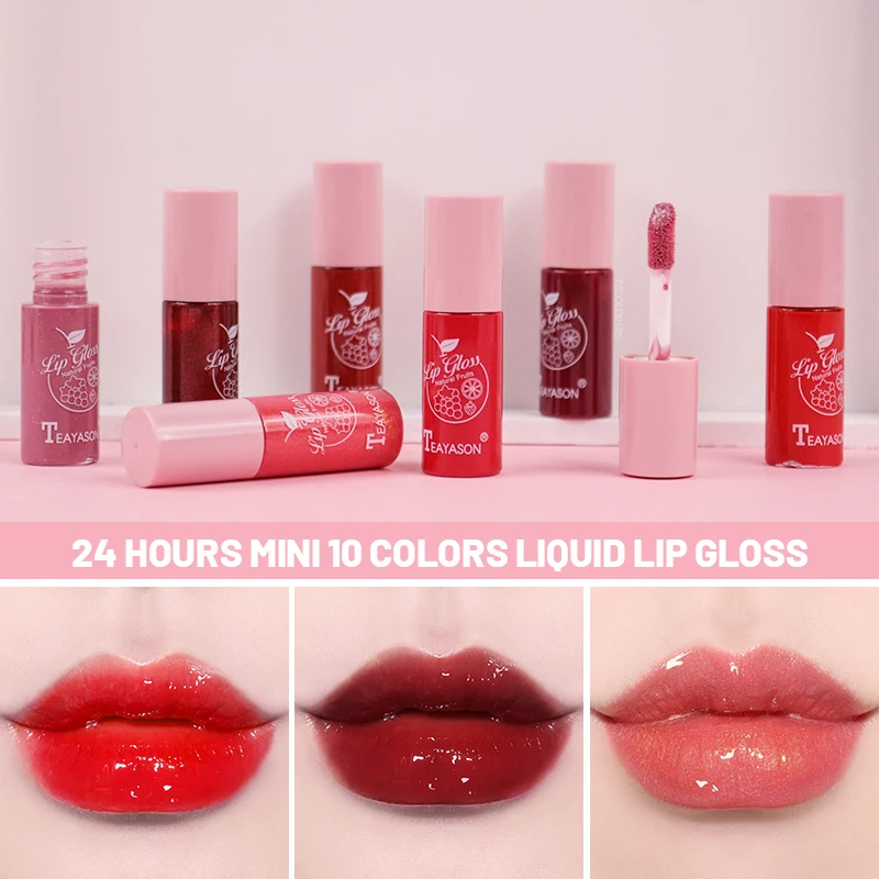 Mini Brillo de Labios Líquido Hermoso de Larga Duración