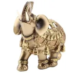 Estatua De Elefante Dorado: Símbolo De Suerte Formidable
