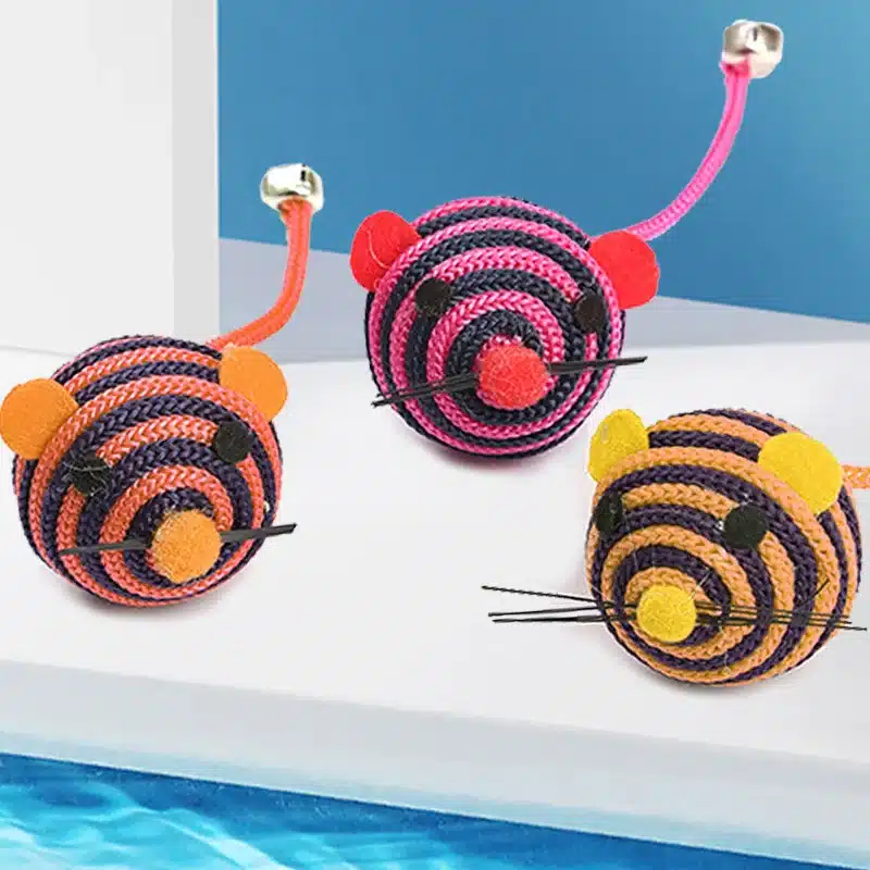Fascinante Juguete Para Gatos Duradero De Nailon A Rayas