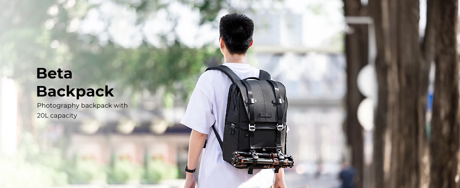 Mochila de viaje ergonómica para cámaras: el compañero perfecto para tus aventuras al aire libre con trípode integrado para Sony, Canon y Nikon.