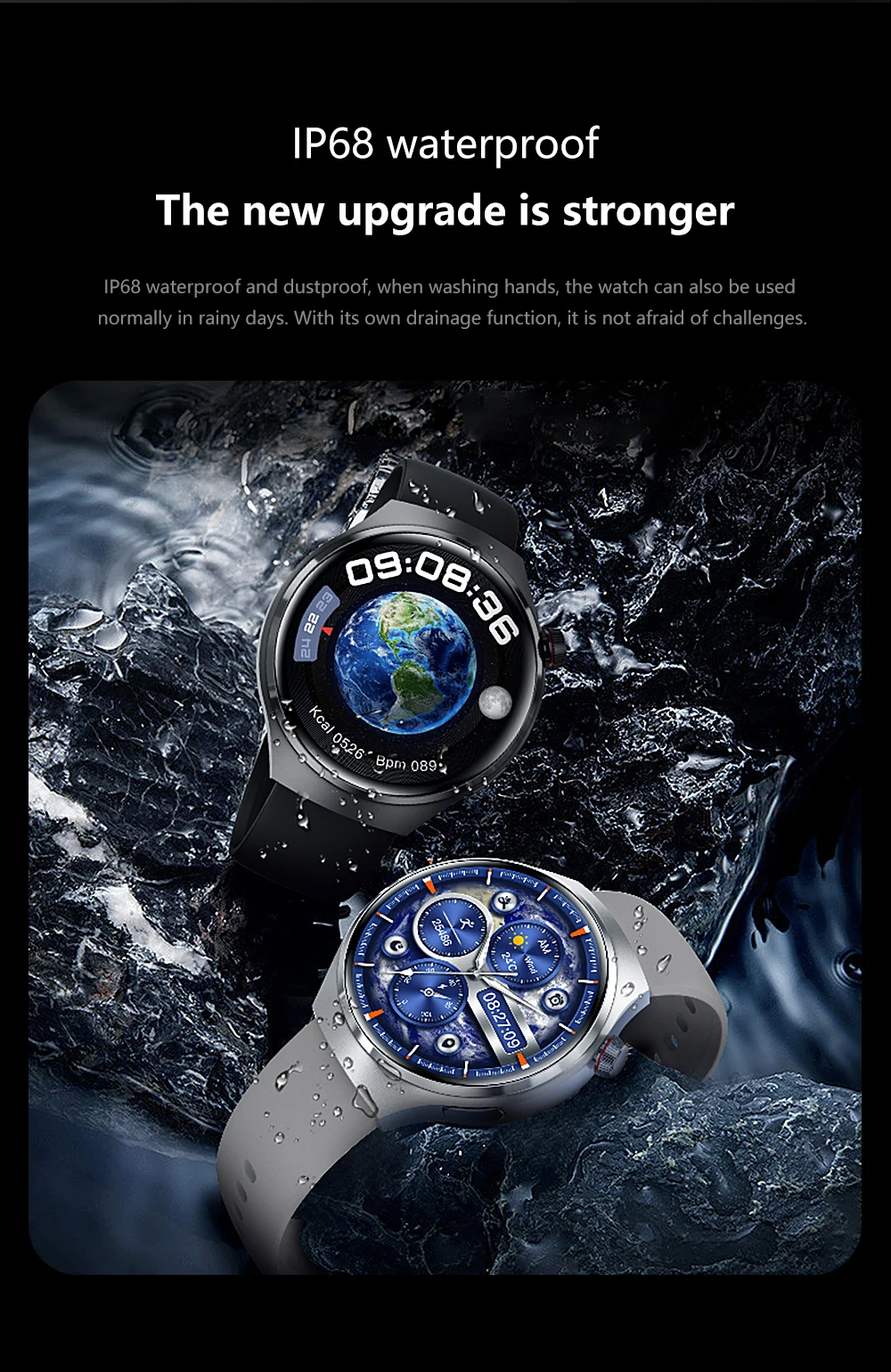 Cautivador Reloj Inteligente Resistente al Agua para Hombre