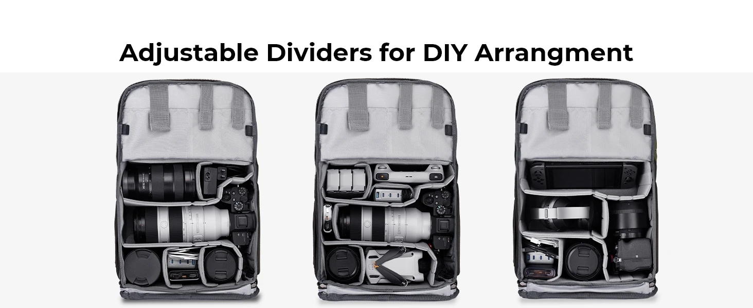 Mochila de viaje ergonómica para cámaras: el compañero perfecto para tus aventuras al aire libre con trípode integrado para Sony, Canon y Nikon.