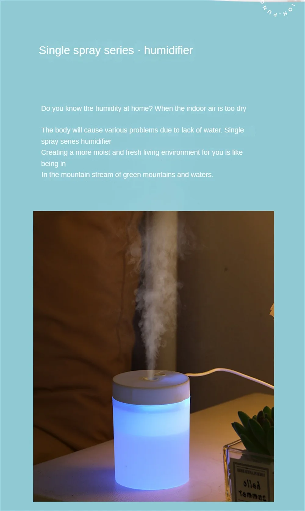 Humidificador de Aire Portátil Ultra Silencioso