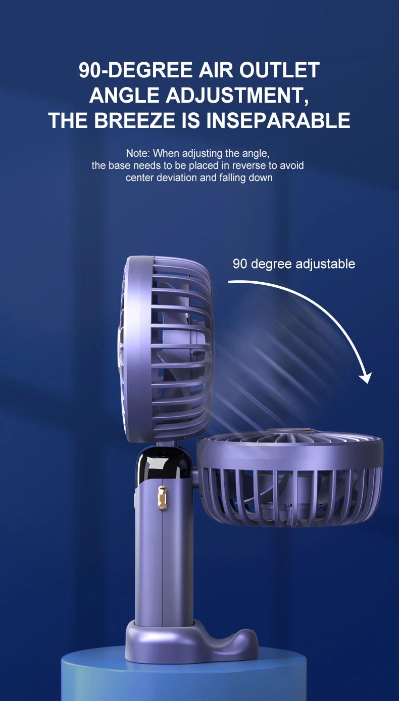Ventilador portátil plegable extraordinariamente eficaz