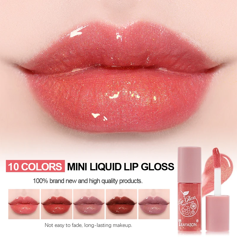 Mini Brillo de Labios Líquido Hermoso de Larga Duración