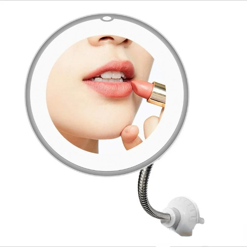 Fascinante Espejo De Tocador Flexible Con Luz Led